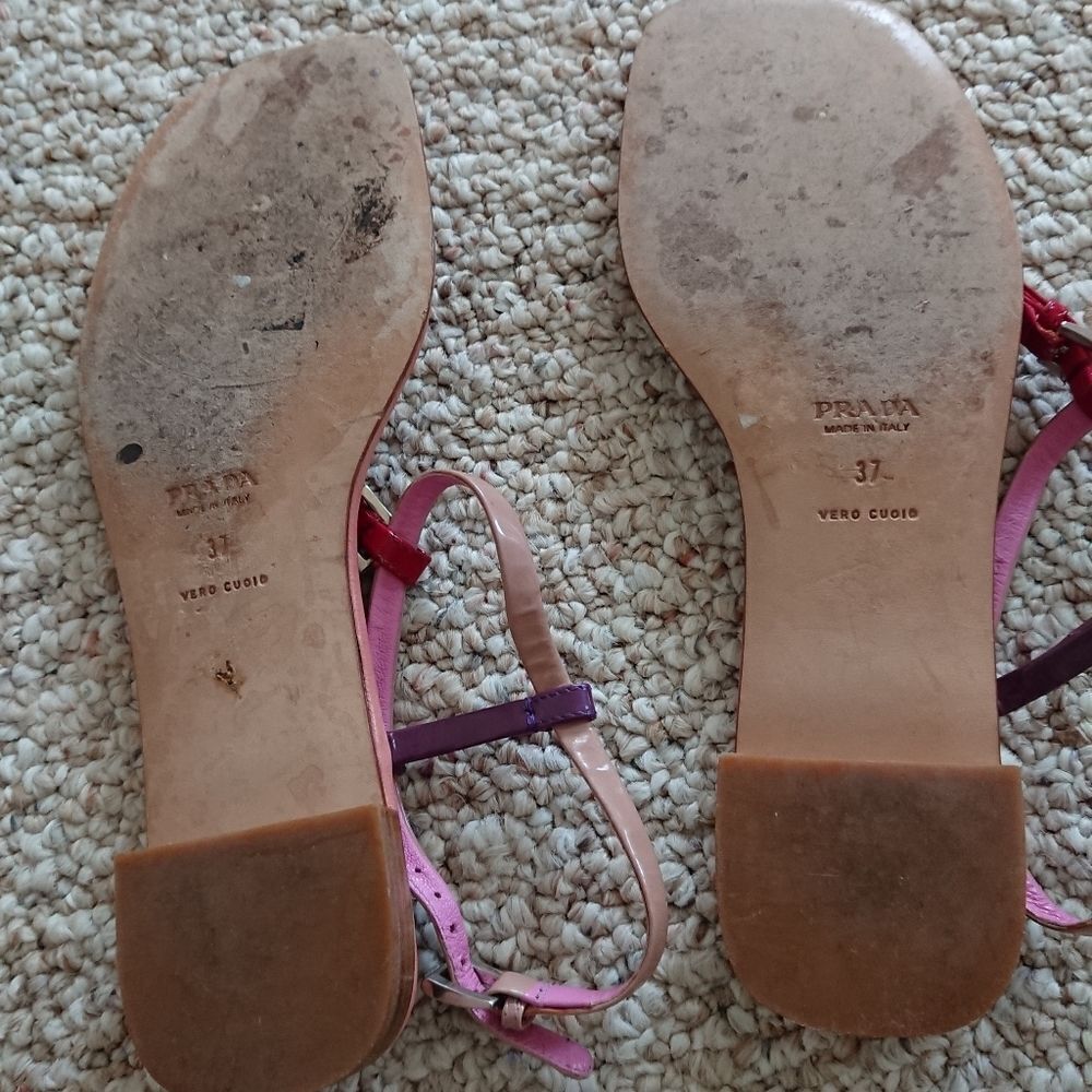 Prada cute Pink/red/ purple sandals size 37 - Picture 4 of 7